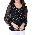 O-Neck Long Sleeve Fashion Chemise Femme Woman Shirts